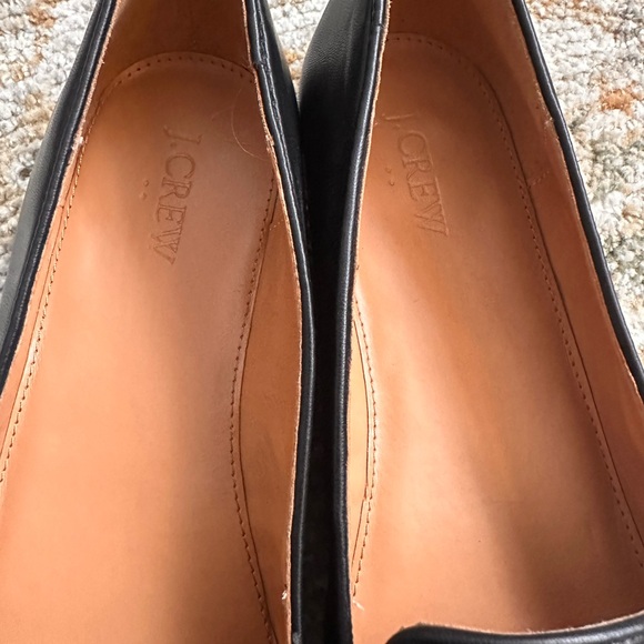 J. Crew Black Leather Flats with Bows - Picture 11 of 13